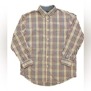 SADDLEBRED Long Sleeve Plaid Western Shirt Sz M EUC